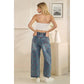 HEART EMBROIDERED BOYFRIEND JEANS