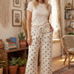 Scuba Polka Dot Wide Leg Pants