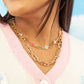 2-Strand Paperclip Chain with Floral Beads