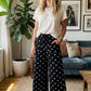 Scuba Polka Dot Wide Leg Pants