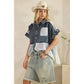 LACE & STARS DENIM BLOUSE