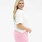 Pink Shorts with Pearl Details