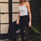 Embroidered Wide-leg Pants