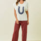 HORSESHOE RIBBED SWEATER VEST - 45223T