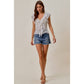 DENIM SHORT SIDE SEAM BRAIDS