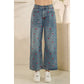 HEART EMBROIDERED BOYFRIEND JEANS