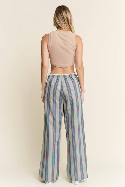 ECLECTIC STRIPE LINEN PANTS