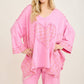 Mineral Washed Valentines day Heart Poncho