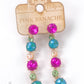 Multi-color rhinestone drop earring