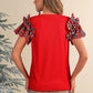 Red Plaid Christmas Blouse