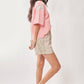 LACE EMBROIDERED RIBBON PATCH SHORT SLEEVE TOP