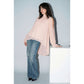 Chiffon Cold-Shoulder High-Low Top