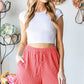 URBAN RIB SOLID CASUAL SHORT PANTS