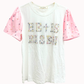 Pearl "He is Risen" on White Princess Top