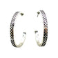 Western Checkered Hoop Earring