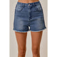 DENIM SHORT SIDE SEAM BRAIDS